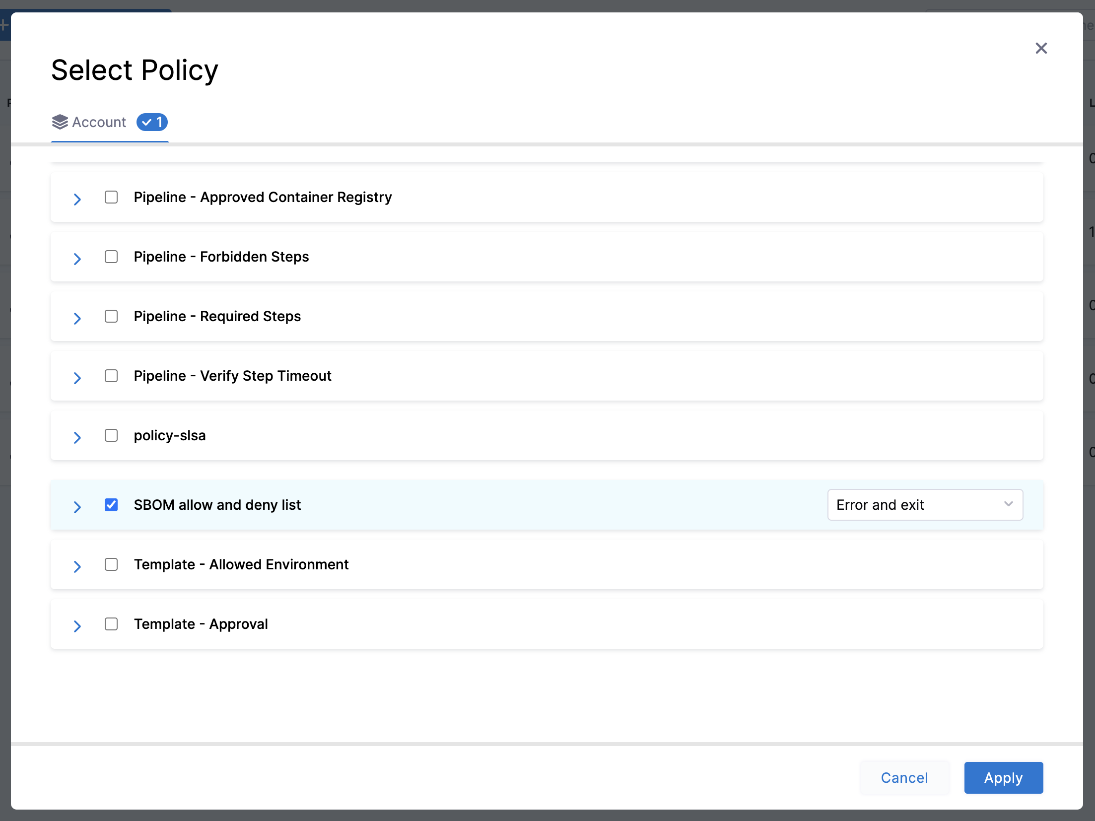 policy list Policy list
