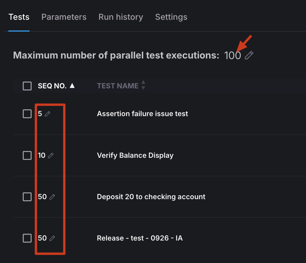Click to view full size image Test Suite Sequencing